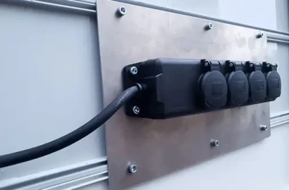 Steckdosenleiste für die Fahrradbox