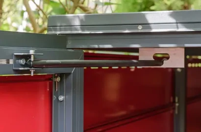 Türen-Feststeller für die Fahrradbox